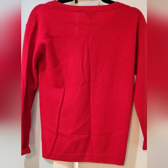 NWT Talbots Women's Red Cashmere Sweater Petite - Picture 8 of 9